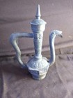 Antique Old Brass Copper Or Bronze Middle Eastern Art Metal Pitcher Ewer