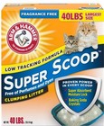  4 Pack arm   Hammer Super Scoop Clumping Clay Cat Litter - Unscented  40lb