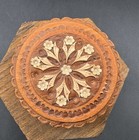 Vintage Russian Carved Birch Bark Wooden Trinket Stash Box Hand Made Folk Art