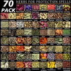 70pack Witchcraft Supplies Herbs Kit  Dried Flowers For Witch Beginner  Bulk    