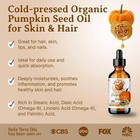 Organic Cold-pressed Pumpkin Seed Oil 100  Pure Skin Hair Nails Face  High Zinc
