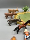 Playmobil 3801 Watering Hole 99  Complete Set   Cowboy  Longhorn  Retired    94