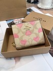 Nwt Cq145 Boxed Snap Wallet   Picture Frame Bag In Signature Canvas Heart Print