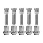 M14x1 5 Chrome Wheel Lug Stud Nut Set Compatible With 2011-23 Jeep Grand 10pcs