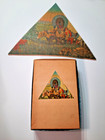 Vintage J k  Straus Wooden Jigsaw Puzzle  243 The Way Westward Triangular 1950s