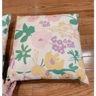 Kas Duck Feather Throw Pillows Pastel Floral Cotton Blend Square Accent Set Of 2