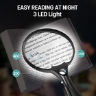 Large Magnifying Glass With Light - Coin Magnifier                                        Light   