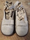 Antique Victorian Edwardian Girls White Leather Shoe Bow Sz 2