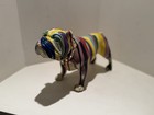 Graffiti English Bulldog Figurine     Vibrant Home D  cor With Rhinestone Collar