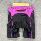Tyr 8  Tri Shorts Size Xs Black Purple Triathlon Padded Competitor Pocket