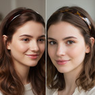 Parcelona French Headband 0 75 Inch Wide Cellulose Hairband For Women   Girls