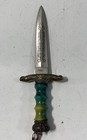 Decorative Dagger Lot Etched Stainless Steel Marbled Resin Handle 2pc With Boxes