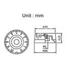 Imperial Knurled Guitar Knobs Control Speed Electric Inch Size Lp Fine Spline