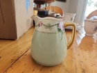 Mint Green And Pink Roses Salt   Pepper  Creamer Set By Silesia China  antique  