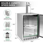 Hck K188 Dual Tap 24  Kegerator Beverage Cooler Built-in Freestanding 