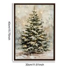 Christmas Wall Art Light Up Snow Tree Canvas Wall Decoration Aesthetic Framed 