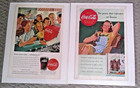 Lot 51 Vintage Coca-cola National Geographic Ads 1940s 1950s 1960s Laminated