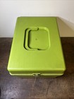 Vintage Wilson Mfg Wil-hold Avocado Green Plastic Sewing File Box With Dividers