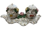 Vintage Dresden Salt And Pepper Set-victorian Style