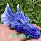 3 5  Luminous Stone Pink Dragon Skull Carved Quartz Crystal Gift Healing 1pc