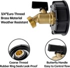 275 330 Gallon Ibc Tote Water Tank Adapter 2  Brass Hose Faucet Valve Connector
