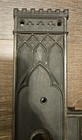 Antique Unit Lock Door Knob Back Plates Plates Only Large Heavy Victorian Gothic