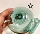 Rare Japanese Glass Fishing Floats Star   Dc Mark Antique Hand Blown Net Buoys