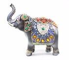Feng Shui 10  Dark Gray Elephant Trunk Statue Lucky Figurine Gift Home Decor