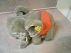 Vintage Steiff Mohair Plush Elephant With Saddle   Bells Original Tag