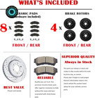 Drilled Slotted Rotors Ceramic Pads For F150 2012-2020 Manual Parking Brake New