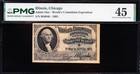 Rare High Grade 1893 Chicago World s Columbian Expo Washington Ticket Pmg 45 