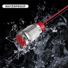 5x 12mm Led Metal Indicator Light Ac 110v-220v Waterproof Signal Lamp  red  C587