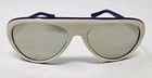Vtg 1970s Martin Sno Mirrored White Red Blue Aviator Sunglasses Japan 461m 823