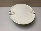 Leona Lavorato A Mano Crackle Glaze Cake Stand 13x5 Inches  Made In Italy