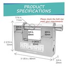 71 80-4ps Stainless Steel D Padlock W  Ss Keys  3-1 8     Keyed Alike  4-pack