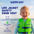 Trc Recreation Super Soft Child Life Jacket Swim Vest  X Small  Fierce Green