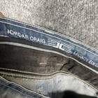 Jordan Craig Jeans Mens 36x34 Blue Aaron Moto Slim Distressed Whiskered Grunge