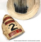 Vtg Cairns   Brothers Fireman Firefighter Helmet Cottage City 2 Fire Co Md Badge