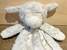 Huggybuddy Baby Gund White Winky Lamb Lovey Security Blanket Toy Soft Silky Sati