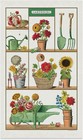 Cavallini   Co  Vintage Gardening Tea Towel 100  Natural Cotton Tea Towel New 