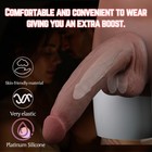 Male Huge Strap On Dildo Realistic Thick Harness Penis Enlarge Extender Sleeve