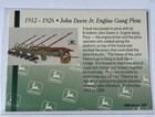 1920 John Deere Junior Engine Gang Plow 1996 Series Number 28