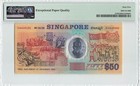 Singapore  50 Dollars 1990  P-31  Polymer Commemorative  Pmg 65 Epq Gem Unc