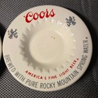 Vintage Coors Beer Ceramic Ashtray Set Of 2 1970 s 