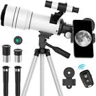 70mm Aperture Astronomical Refractor Telescopes W phone Adapter  wireless Remote
