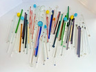 Variety Lot Of 90  Vintage Glass Swizzle Sticks Stirrers Spoon Pitcher Stirrers