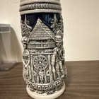 German Beer Stein Relief Ceramic Freiburg Black Forest Breweriana