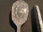 Vintage Ornate Hair Brush   Comb Set Silver Plated Vanity Set Preowned Condition