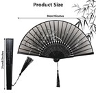 4 Pcs Handheld Folding Fan Small Chinese Silk With Tassel Floral Manual Fan H   