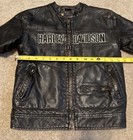 Harley-davidson Motorcycles Kids Jacket Leather Sz 6 2015 Style 3386084